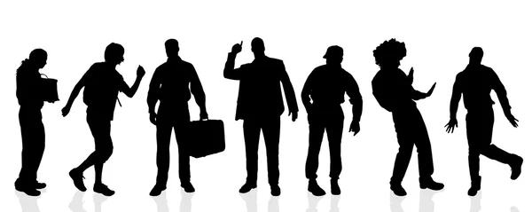 Silhouettes of men. — Stock Vector