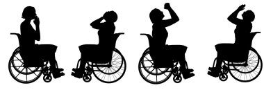 Kadın kim tekerlekli sandalyeye mahkum.