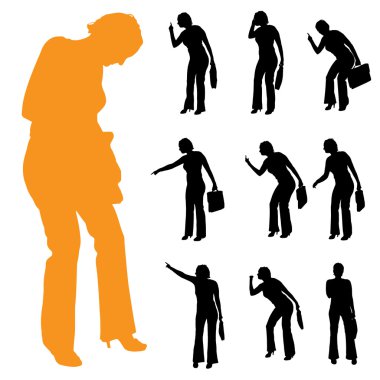 İş kadınları silüeti