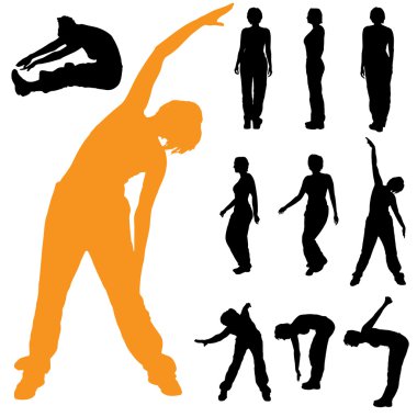 Bir kadın siluetleri