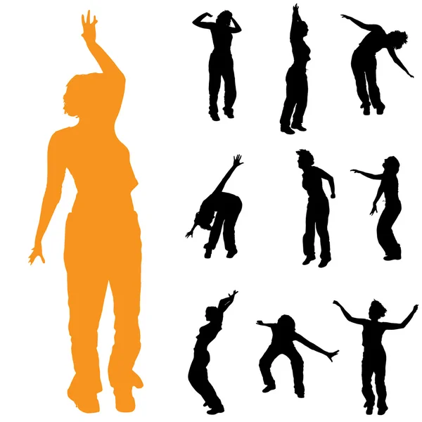 Silhouettes of a women — Stock Vector