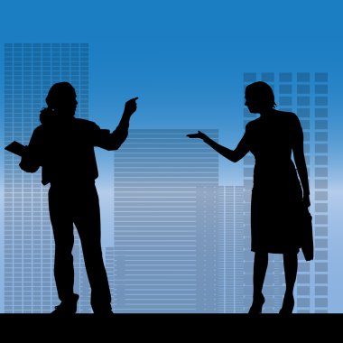 Şehirdeki iş adamları..