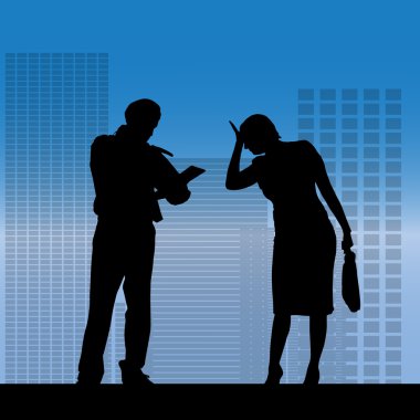 Şehirdeki iş adamları..