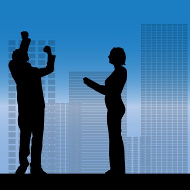 Şehirdeki iş adamları..