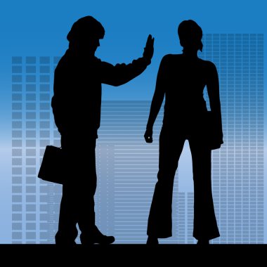 Şehirdeki iş adamları..