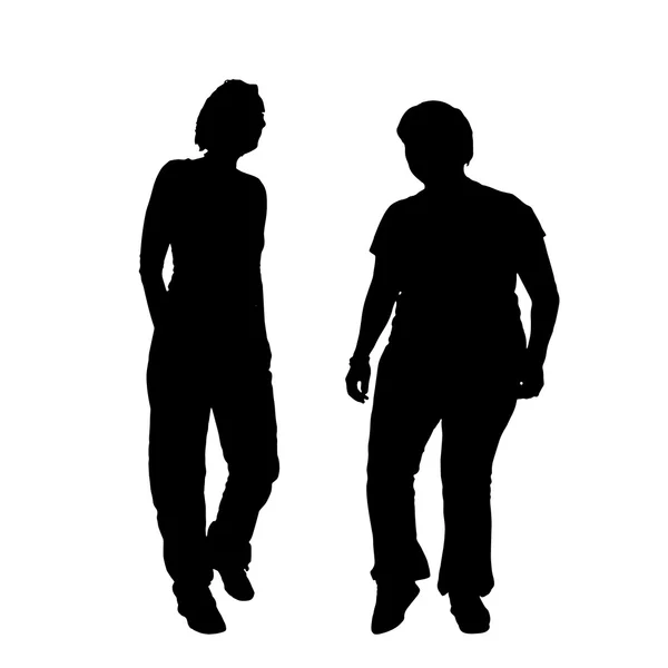 Silhouette of a couple. — Stock Vector
