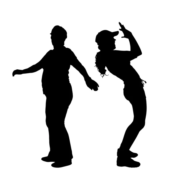 Silhouette d'un couple . — Image vectorielle