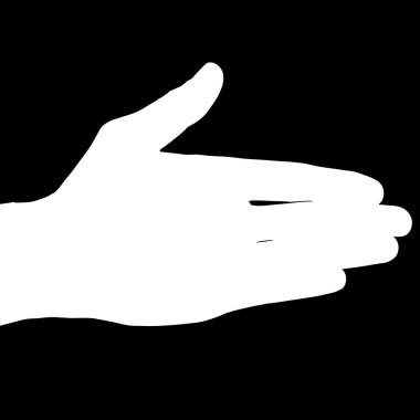Bir elin silüeti