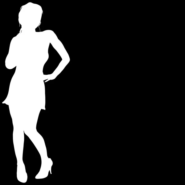 Silhouette d'une femme. — Image vectorielle