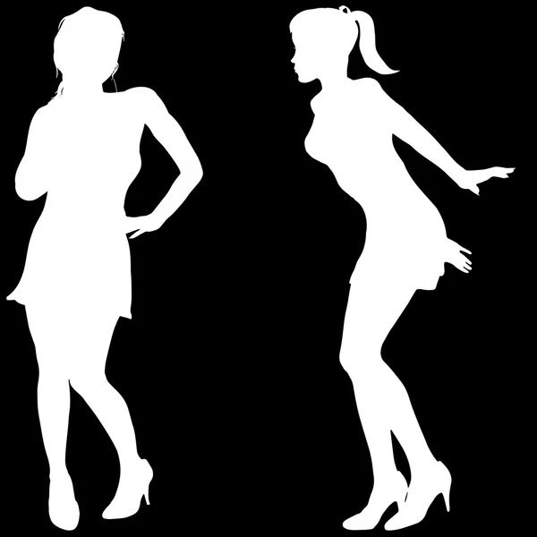 Silhouette d'une femme — Image vectorielle