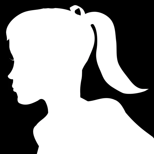 Silhouette of a woman in profile — Stock Vector