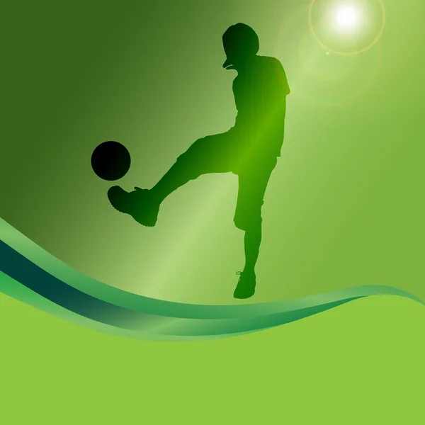 Homme qui joue au football . — Image vectorielle