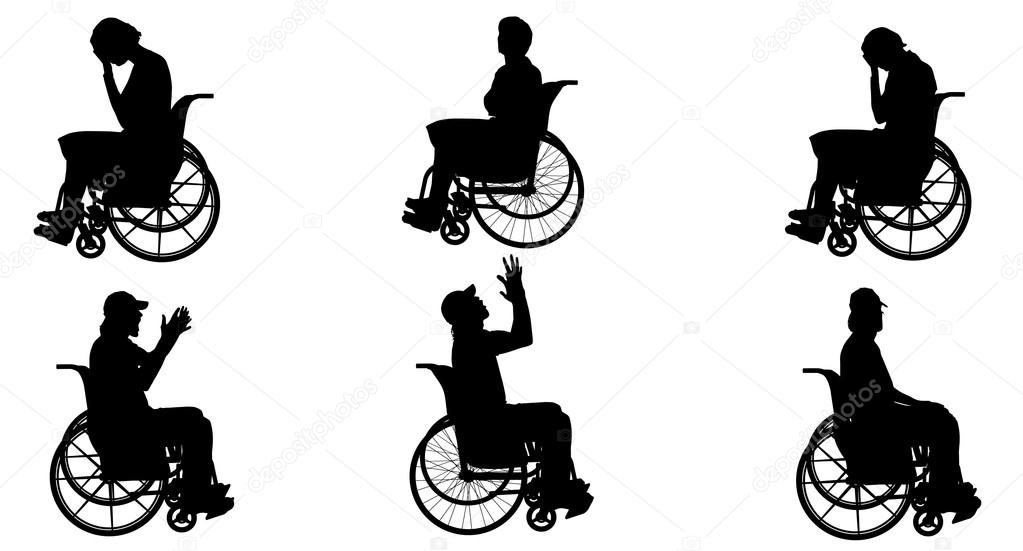 People who are in wheelchairs.