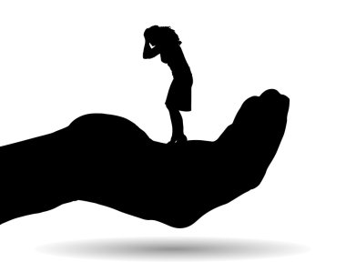 Palm'da bir kadın silüeti