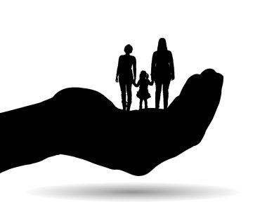 Aile Palm'da silüeti