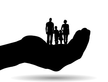 Aile Palm'da silüeti