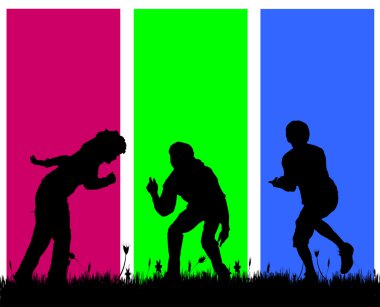 Erkeklerin dans siluetleri