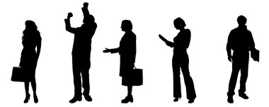 Farklı insan siluetleri.