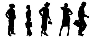 Farklı insan siluetleri.