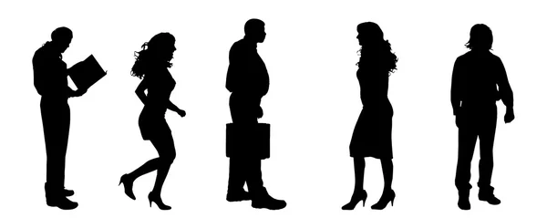 Silhouette di persone diverse . — Vettoriale Stock