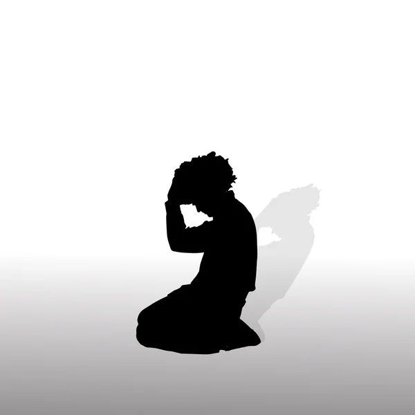 Silhouette of a man. — Stock Vector