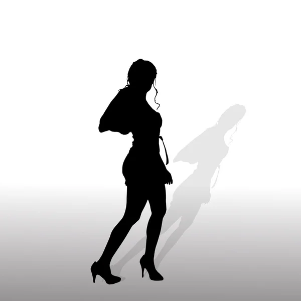 Silhouette d'une femme. — Image vectorielle