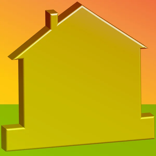 Dom na żółty — Wektor stockowy
