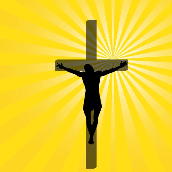 Jesus on the cross. — Stock Vector