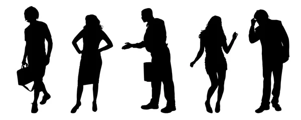 Silhouettes of different people. — Stock Vector