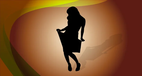 Silhouette d'une femme — Image vectorielle