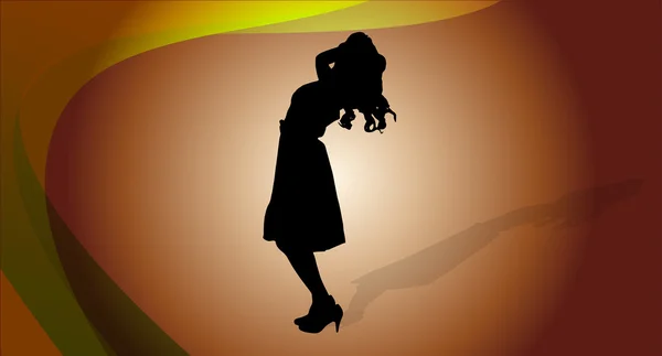 Silhouette of a woman — Stock Vector