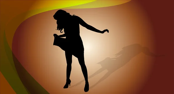 Silhouette of a woman — Stock Vector