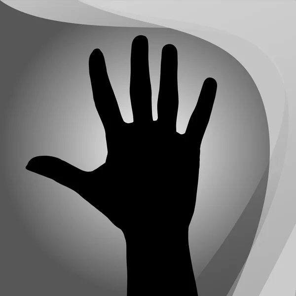 Silhouette d'une main. — Image vectorielle