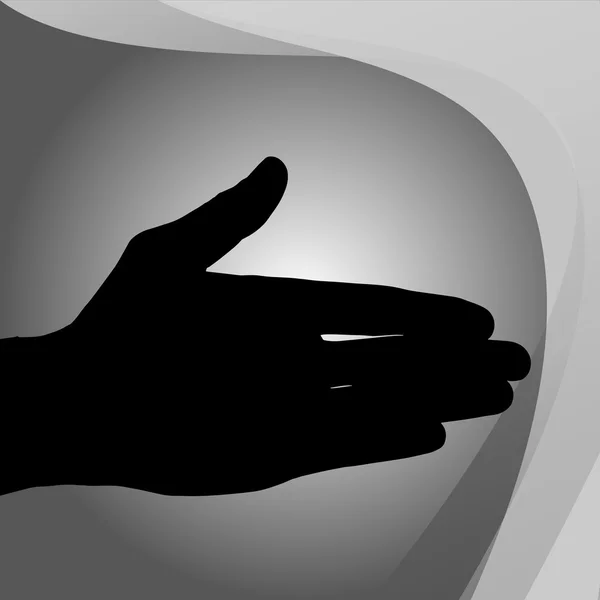 Silhouette d'une main. — Image vectorielle