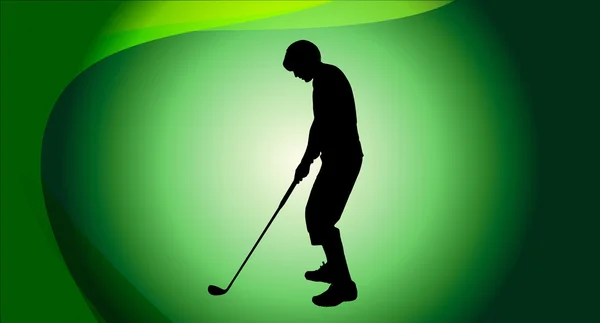 Hombre que juega al golf . — Archivo Imágenes Vectoriales