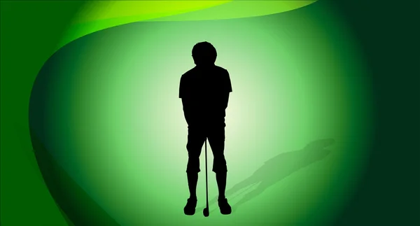 Homme qui joue au golf . — Image vectorielle
