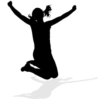 Silhouette of a woman. clipart