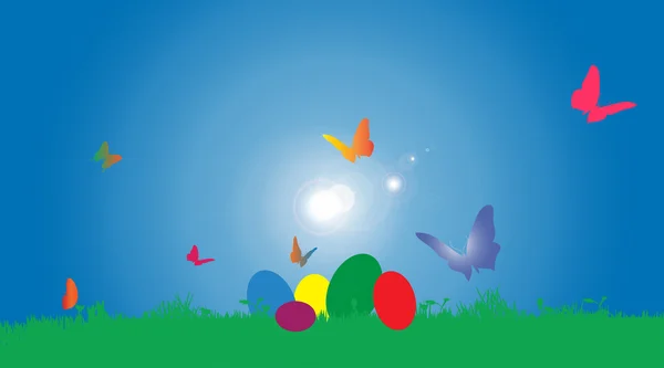 Easter theme with egg. — Stock Vector