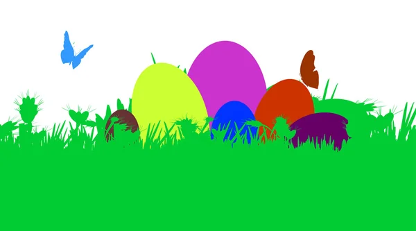 Tema Pascua con huevos — Archivo Imágenes Vectoriales