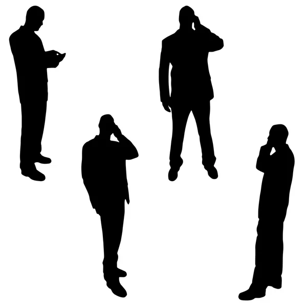 Silhouette of a businessmen — Stock Vector