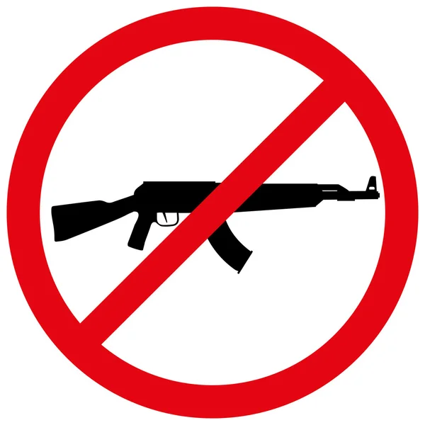 Interdiction des armes . — Image vectorielle