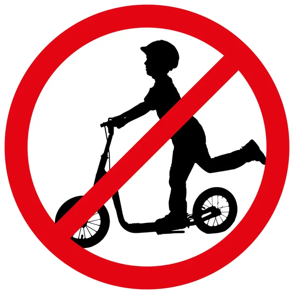 Zakaz jazdy na rowerze. — Wektor stockowy