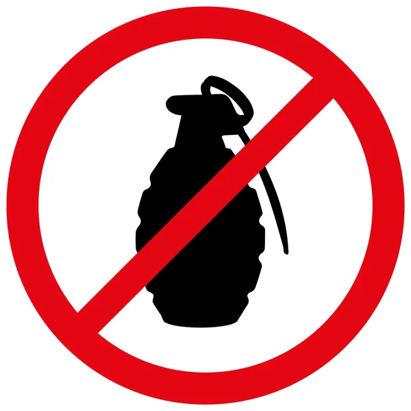 手榴弾の禁止.. — ストックベクタ