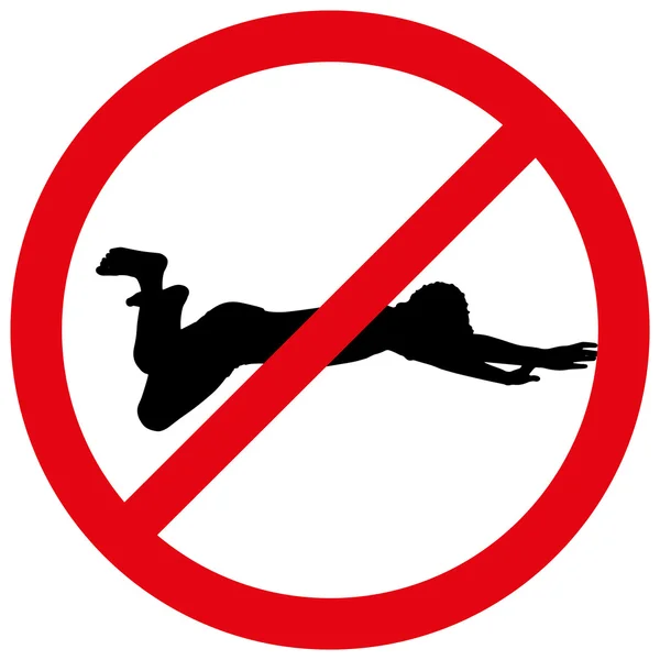 Förbud av simning. — Stock vektor
