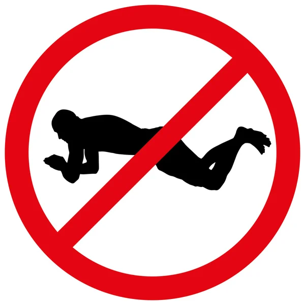 Prohibición de nadar . — Archivo Imágenes Vectoriales