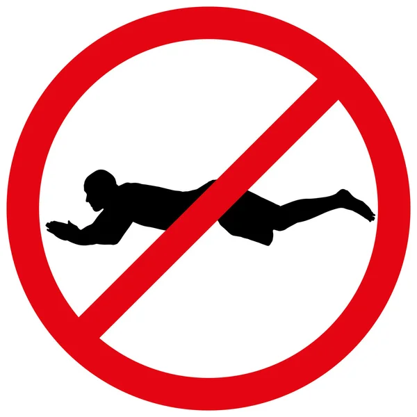Förbud av simning. — Stock vektor