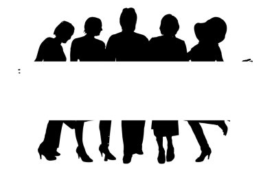 Yönetim Kurulu ile bir kadın silüeti