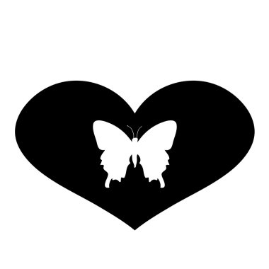 Kelebek kalple silüeti