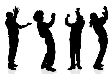 Siyah bir adam silüeti