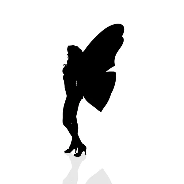 Fairy kvinna som en fjäril. — Stock vektor